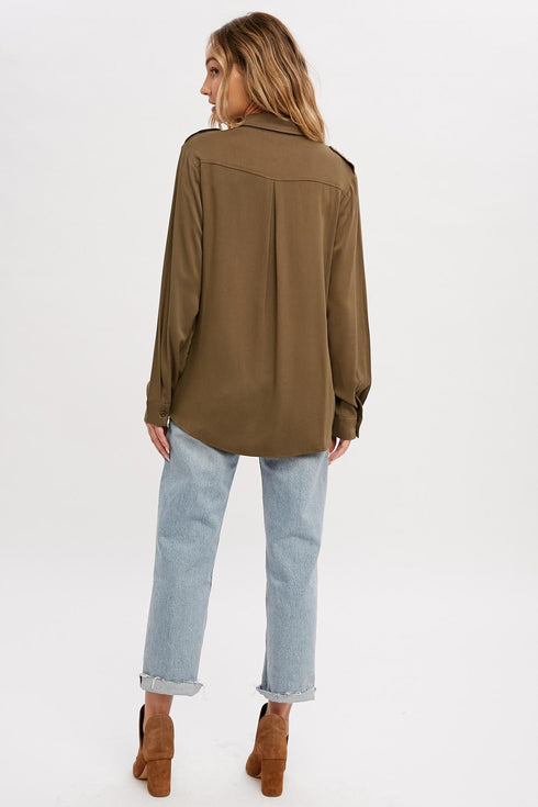 STUDDED BUTTON UP SHIRT